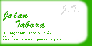 jolan tabora business card